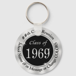 Black Silver Class of 1969 Keychain Party Favours