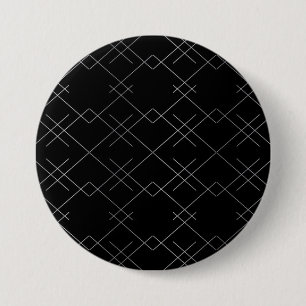 Black-silver, cool, elegant, simple modern pattern 7.5 cm round badge