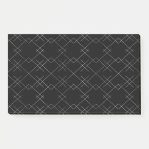 Black-silver, cool, elegant, simple modern pattern post-it notes