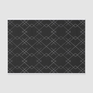 Black-silver, cool, elegant, simple modern pattern tissue paper