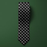 Black & Silver Farmers Tractor Tie<br><div class="desc">Nothing is more iconic in farm country than a tractor,  which makes this simple but elegant design ideal for the farmer in your life. Create a great gift combination package with a pair of matching socks featuring the same design.</div>
