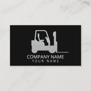 Black Silver Forklift, Logisitcs - Professional Business Card