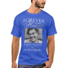 Black Silver Funeral Photo Memorial T-Shirt