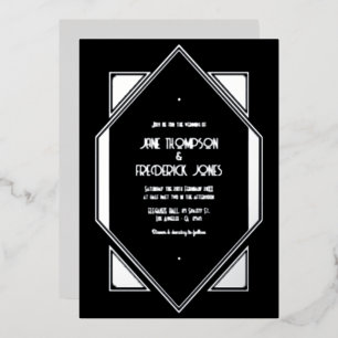 Black & Silver Gatsby Art Deco Wedding