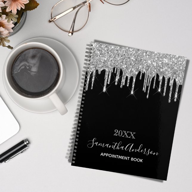 Black silver glitter drips 2027 planner (Creator Uploaded)