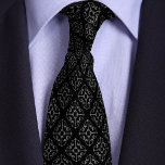 Black & Silver Justice Scales Attorney Tie<br><div class="desc">At first glance, this ornate design appears to be an elaborate geometric pattern, however upon closer inspection you'll see it is comprised of the scales of justice, creating an attractive pattern ideal for an attorney, lawyer, legal professional, or law student who is celebrating graduation or passing the bar exam. Be...</div>
