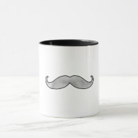 Black Silver Mustache