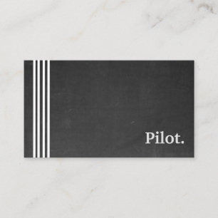 Black & Silver Pilot Professional Business Card