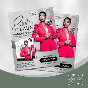 Black & Silver Professional Book Launch Release Ad Flyer