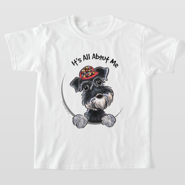 Black Silver Schnauzer IAAM T-Shirt (Laydown)