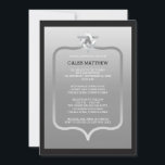 Black | Silver Star of David Brackets Bar Mitzvah Invitation<br><div class="desc">Simple and elegant black and silver tone bracketed design Star of David Bar Mitzvah celebration invitation. Original design created by Holiday Hearts Designs (all rights reserved). If you require assistance in personalising this design for your event, please email us at info@holidayheartsdesigns.com and we will be happy to assist whenever possible....</div>
