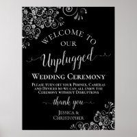 Black & Silver Stylish Unplugged Wedding Ceremony