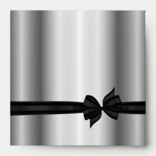 Black & Silver Tuxedo Bow Envelopes