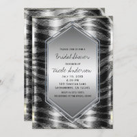 Black Silver Zebra Wild Animal Print Exotic Party
