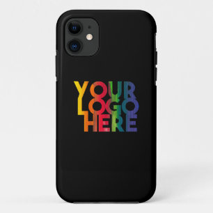 Black Simple Business Logo iPhone 11 Case
