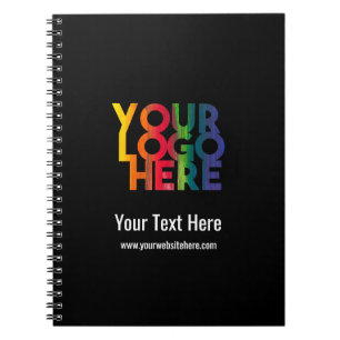 Black Simple Business Logo Notebook