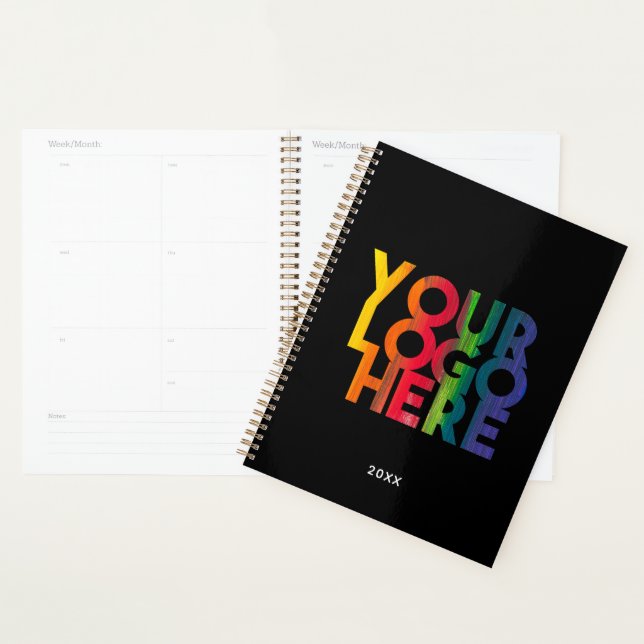 Black Simple Business Logo Planner (Display)