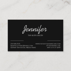Black Simple Clean Shape Logo Modernist Business Card