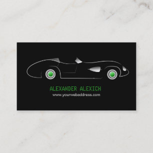 Black Simple Elegant Automotive Template Design Business Card