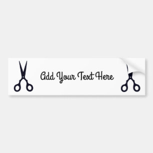 Black Simple Hair Scissors (Barber / Hairdresser) Bumper Sticker