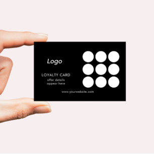 Black Simple Logo Loyalty card