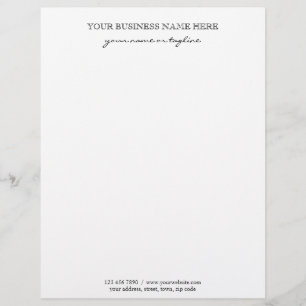 Black Simple Modern Elegant Custom Business Letterhead