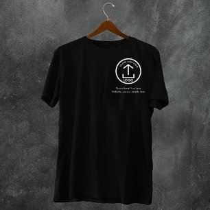 Black Simple Professional Business Logo Text T-Shirt