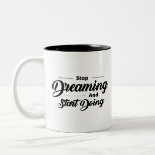 Black Simple Quotes Mug
