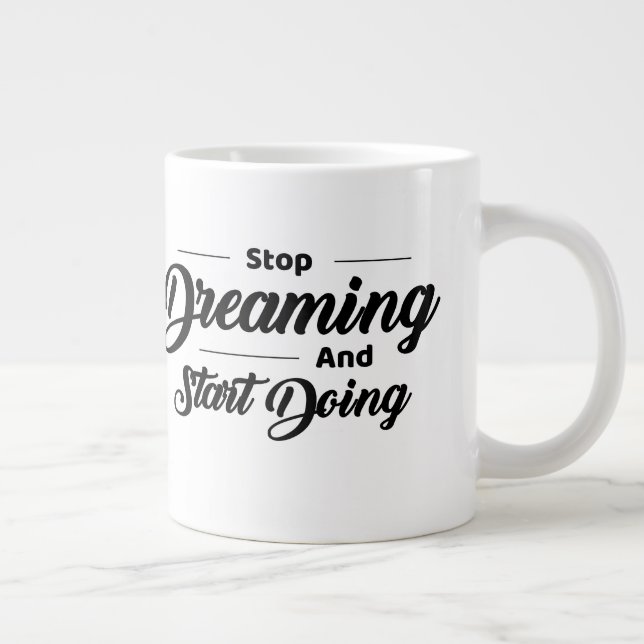 Black Simple Quotes Specialty Mug (Right)