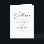 Black Simple Script Formal Wedding Programme<br><div class="desc">Make your wedding ceremony even more memorable with our customisable wedding program booklet, featuring simple typography and elegant calligraphy. Designed to showcase the details of your special day, this booklet can be personalised with your ceremony schedule, wedding party, and other important information. The clean, modern typography paired with the timeless...</div>