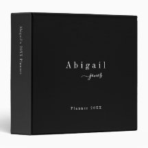 Black Simple Script Name Modern personalised