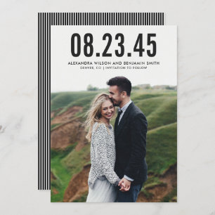 Black Simple Typography Save the Date Announcement