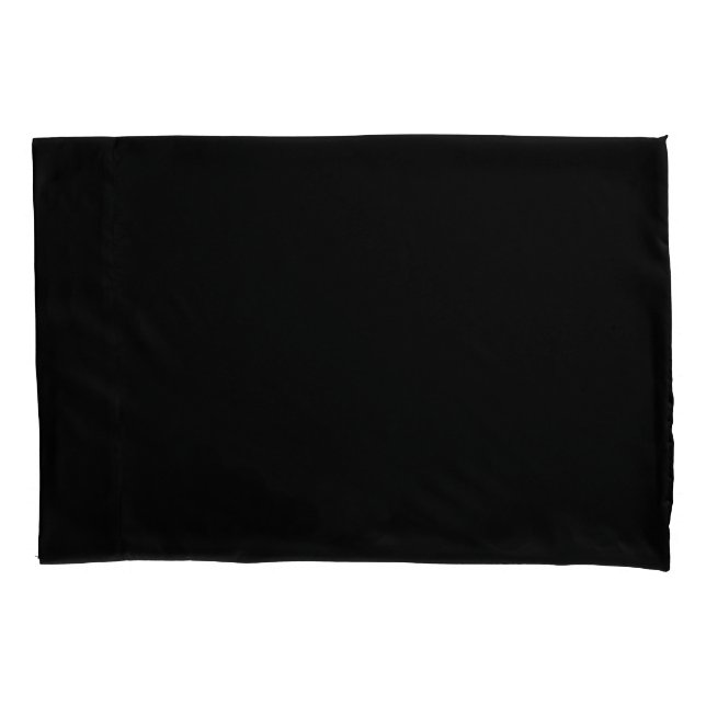 Black Single Pillow Case, Standard Size Pillowcase (Front)
