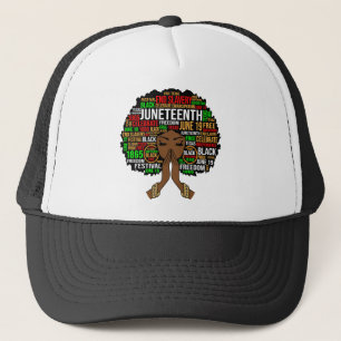Black Sista Gal Melanin Woman Juneteenth Queen Trucker Hat