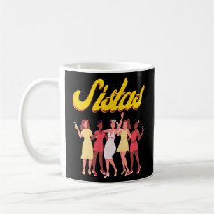 Black Sistas Queen Melanin African American Vintag Coffee Mug
