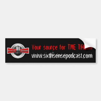 Black Sixth Sense Logo Bumper Sticker - Customised