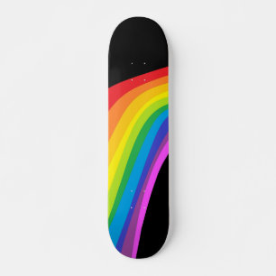 Black Skateboard Deck With Rainbow Design