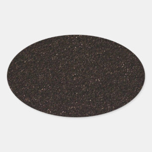 Black Skateboard Griptape Oval Sticker