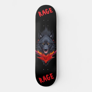 Black Skateboard WITH Wolves