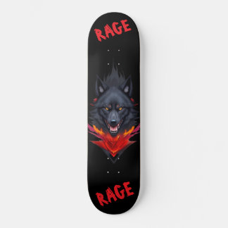 Black Skateboard WITH Wolves