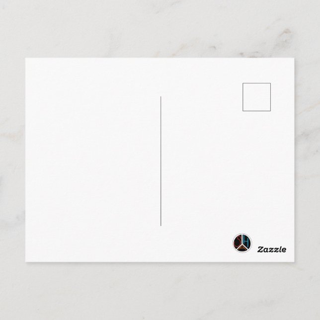 Black ski & winter designs  postcard (Back)