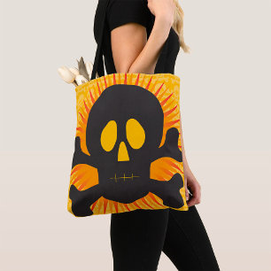 Black Skull And Crossbones  Tote Bag