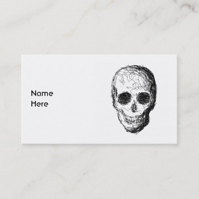 Black Skull. Business Card (Front)