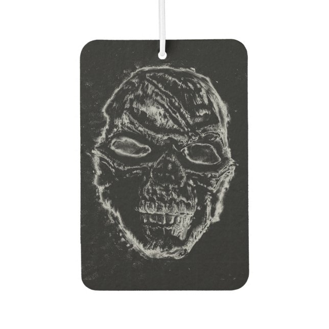 Black skull car air freshener (Front)