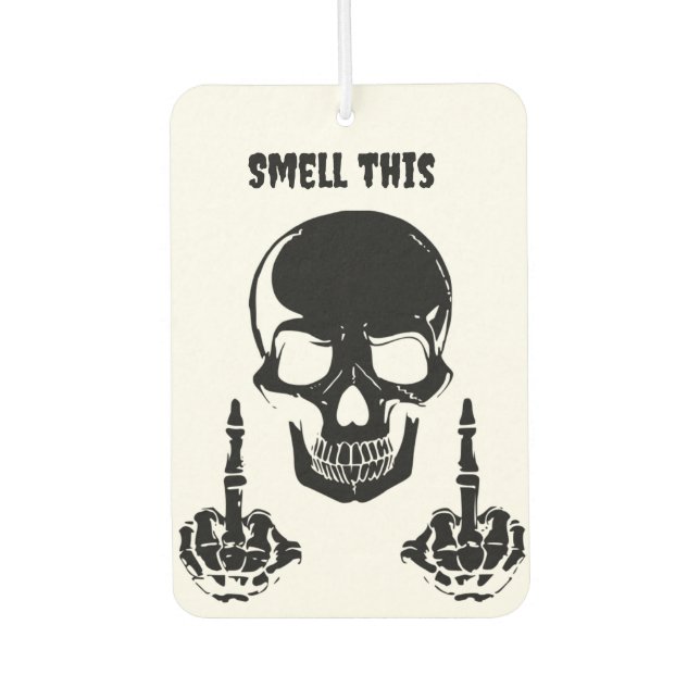 Black Skull Car Air Freshener (Front)