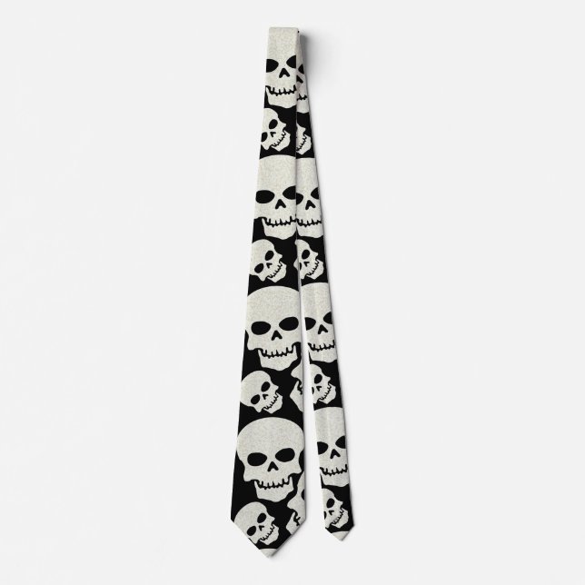 Black Skull Design Tie (Front)