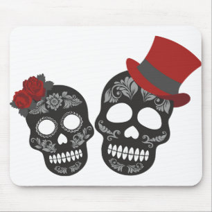 Black Skull Duo Thunder_Cove Mouse Mat