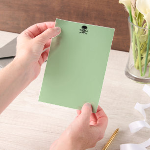 Black Skull green vellum papers Invitations