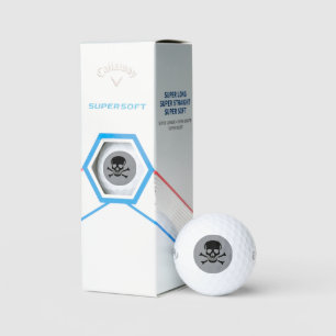 Black Skull grey Callaway Supersoft golf balls 3pk
