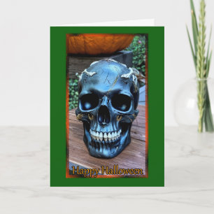 Black Skull Halloween Card